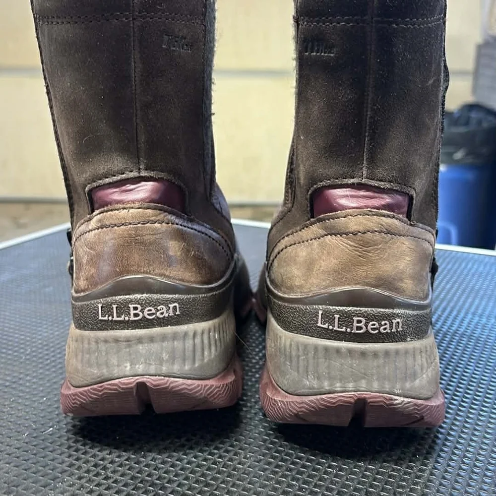 L.L. Bean Brown Winter &‎ Rain Storm Chaser Leather Upper Utility Boots
